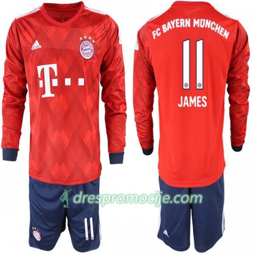 FC Bayern München Dres James Rodriguez 11 Dječji Domaći 2018/19 Dugim Rukavima FC Bayern München Dres James Rodriguez 11 Dječji Domaći 2018/19 Dugim Rukavima